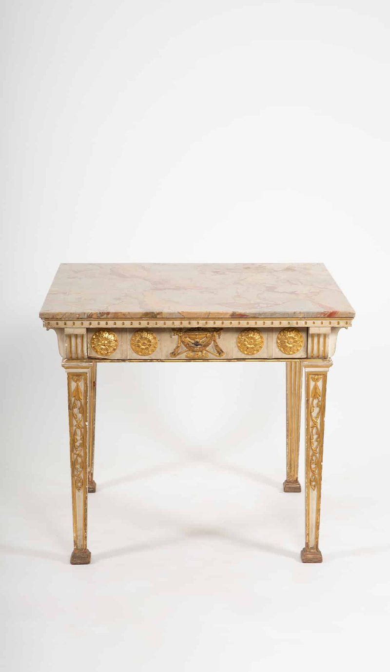 Neoclassicism in Balance: 18th Century Louis XVI Square Center Table