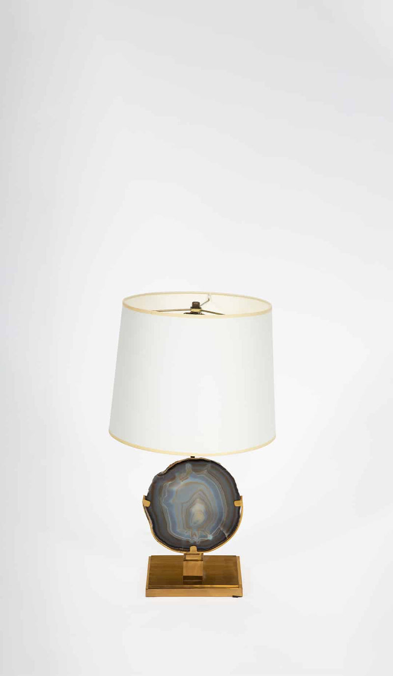 Formed by Nature, Finished in Brass: Mid Century Willy Daro Agate Lamp