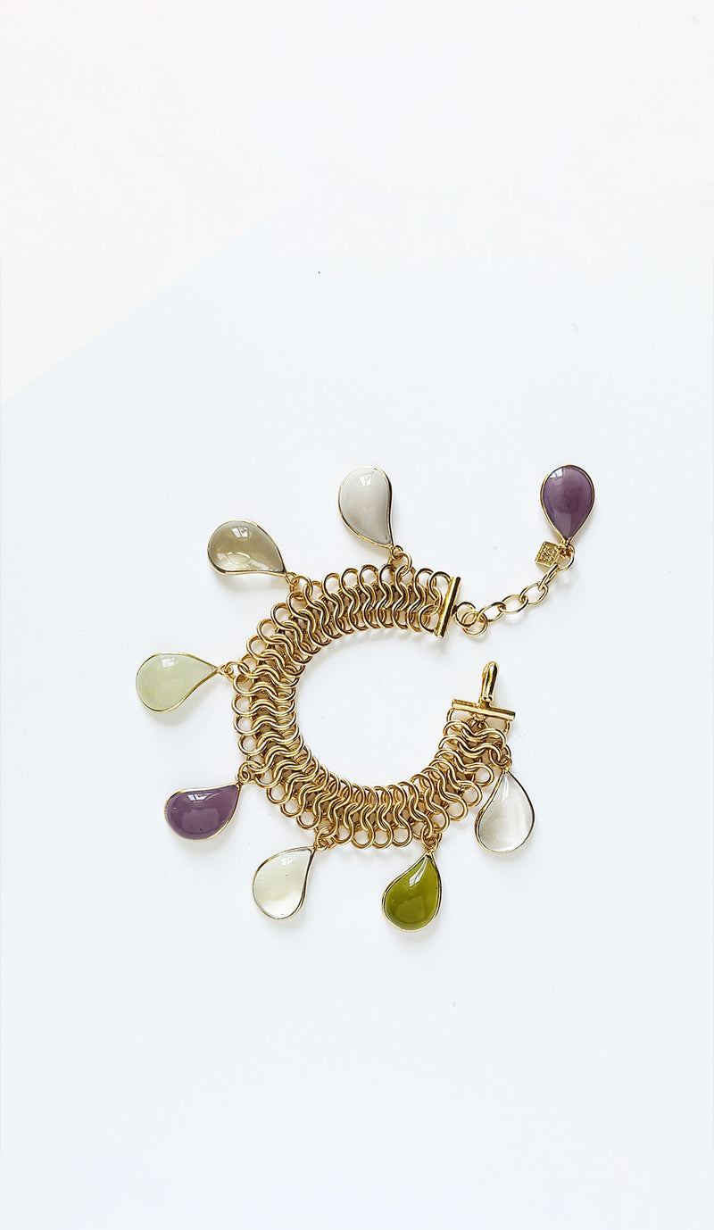 Loulou De La Falaise Teardrop Bracelet, Beige