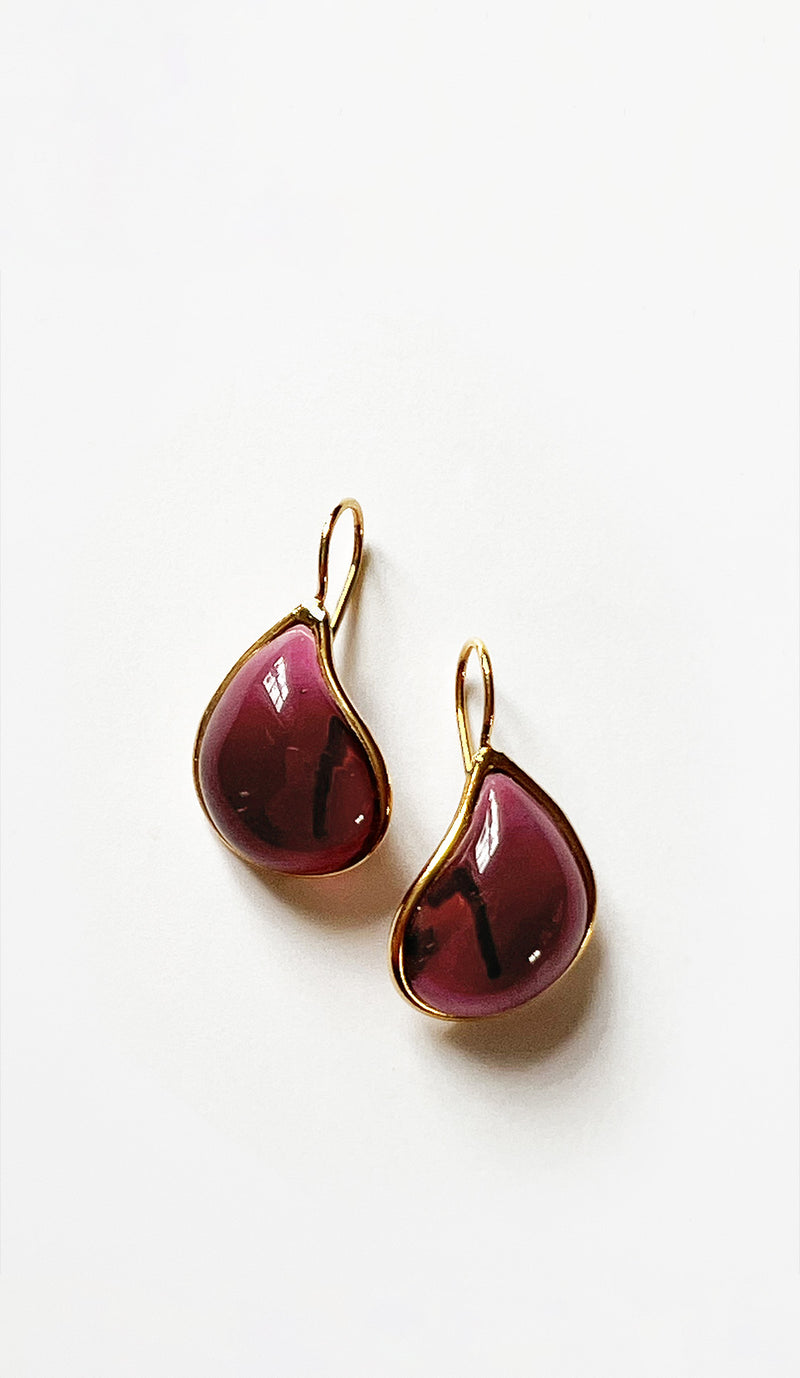 Loulou de la Falaise Teardrop Earrings, Rose