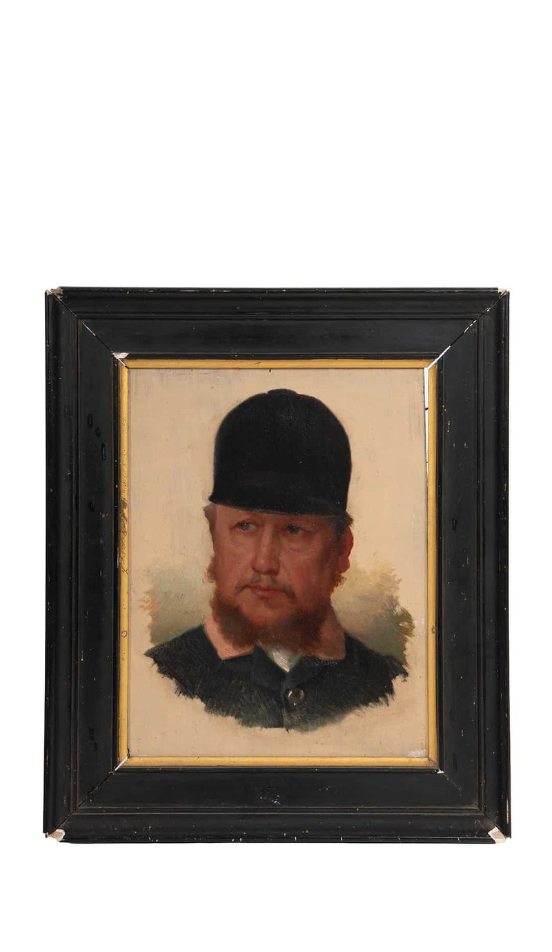 19th Century Portrait of a Hunter, Oil on Panel