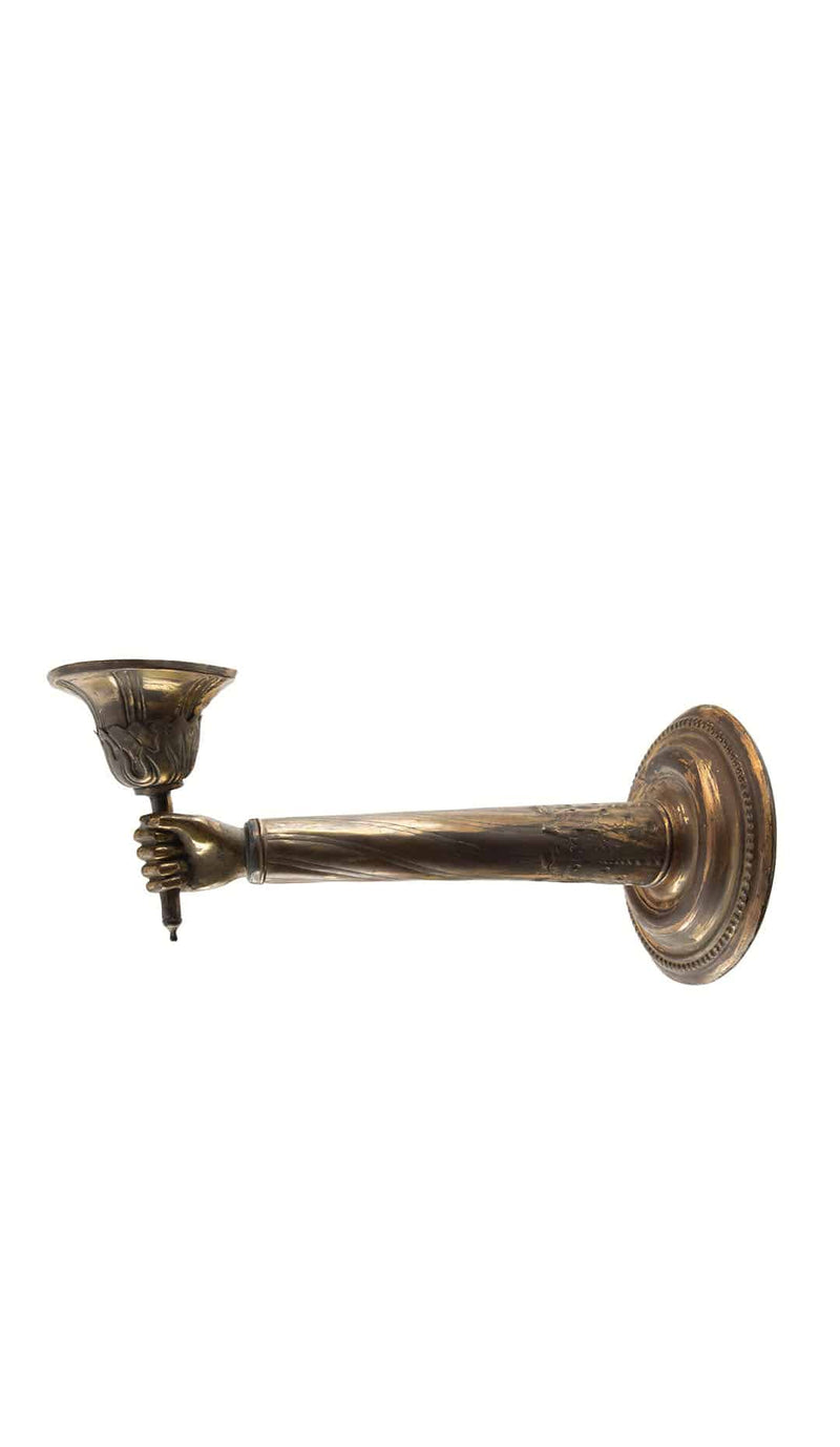 19th Century Single Brass Arm Sconce