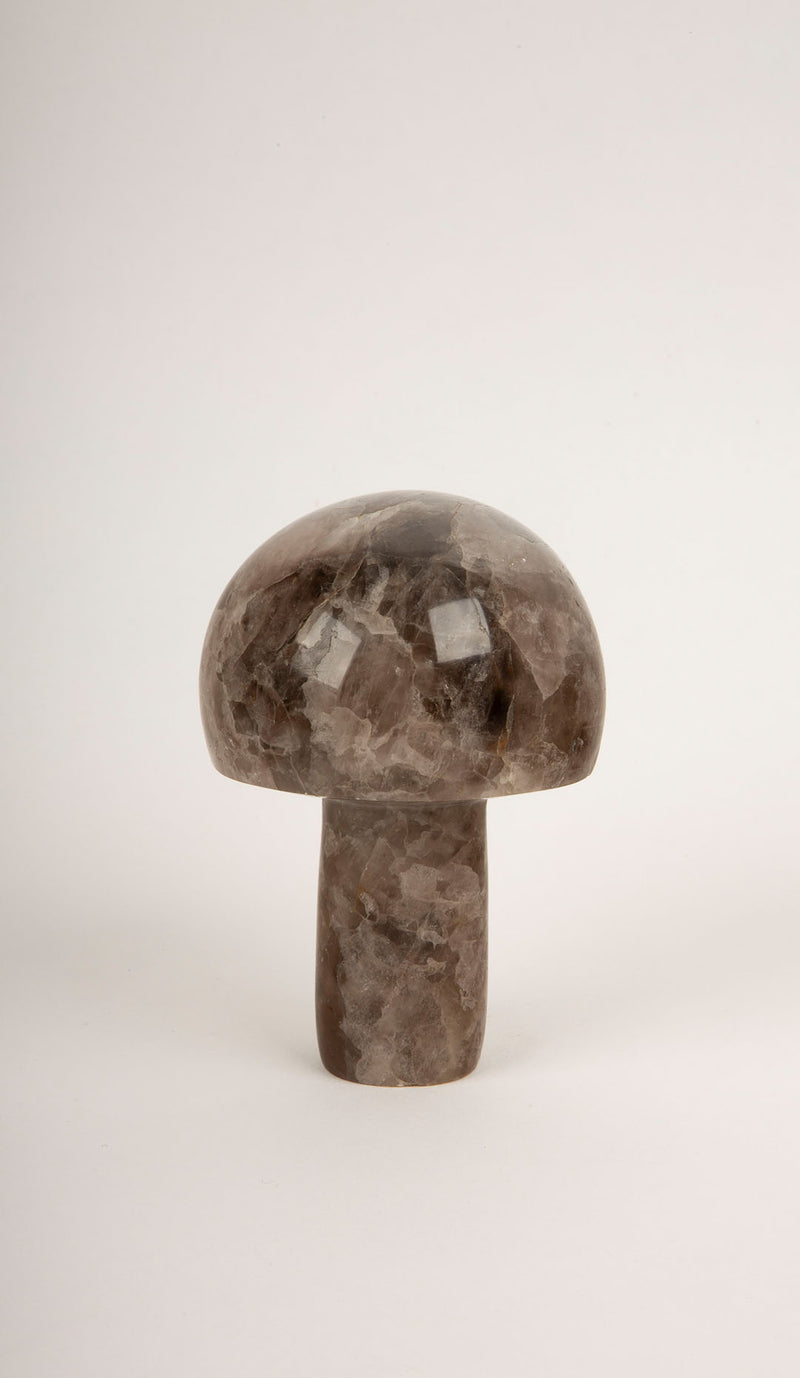 Smoked Rock Crystal Quartz Mushroom