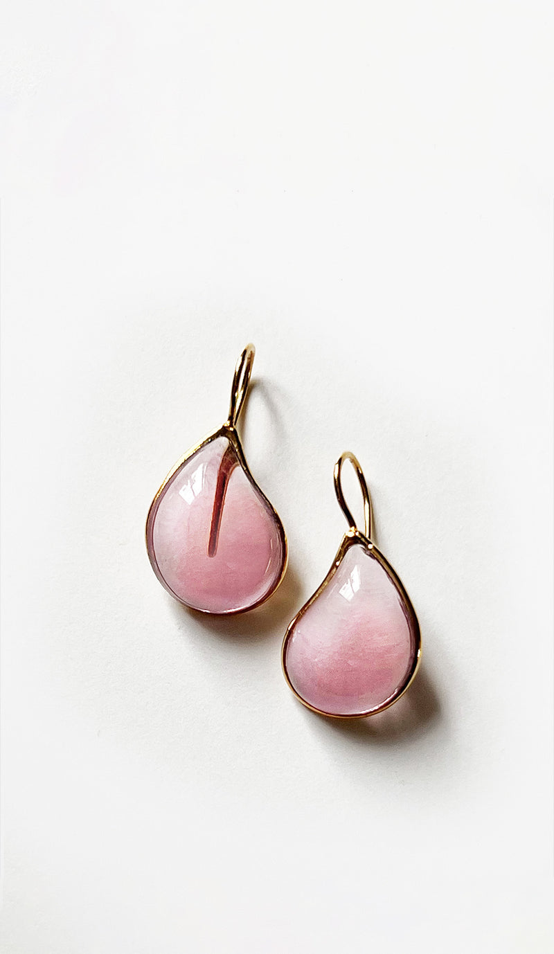 Loulou de la Falaise Teardrop Earrings, Sweet Pink