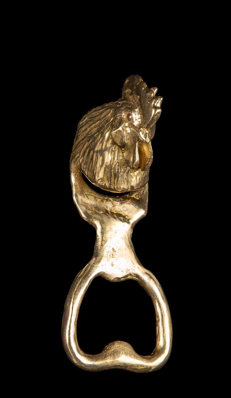 Brass Rooster Bottle Opener