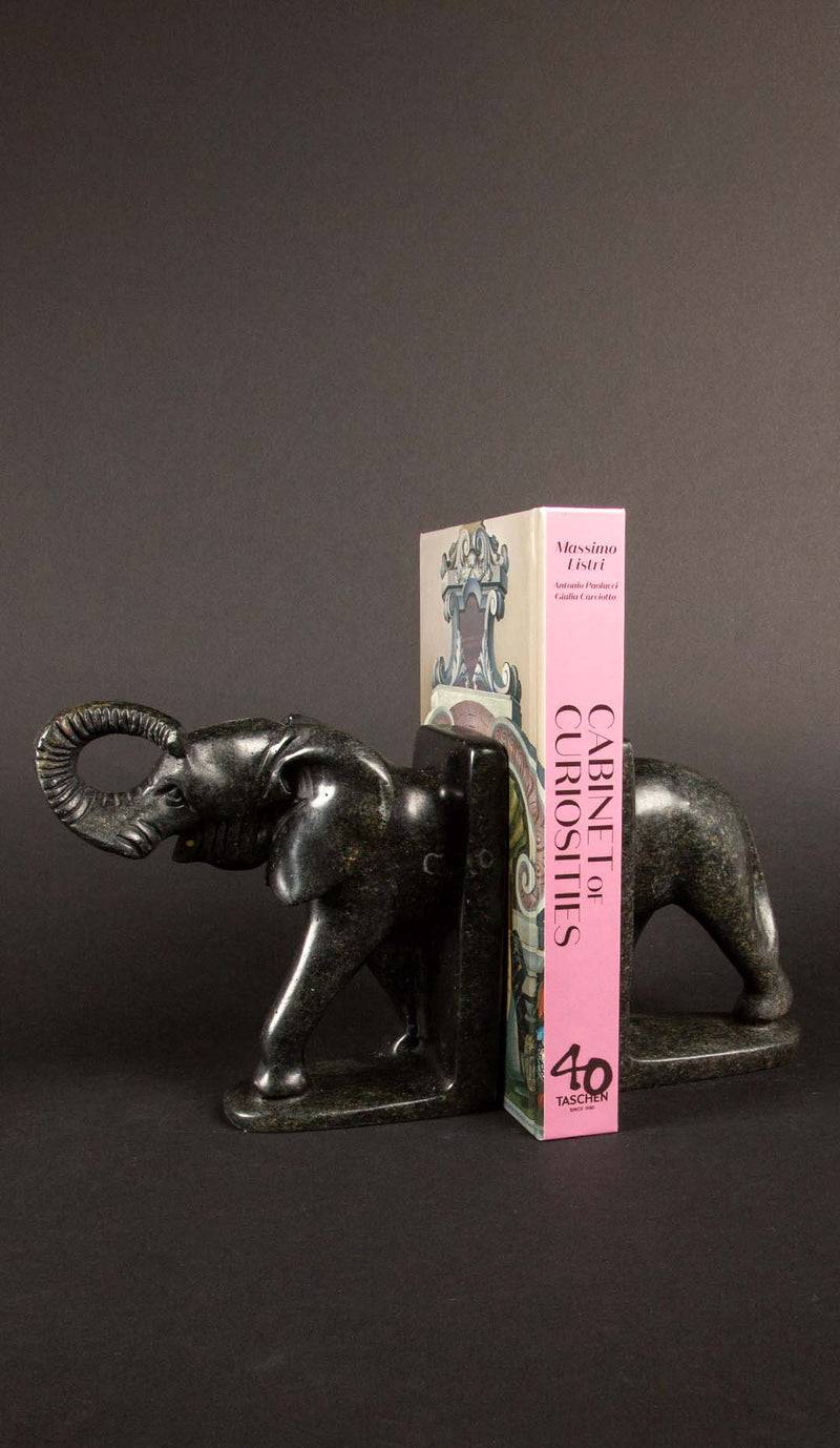 Soapstone Elephant Bookend