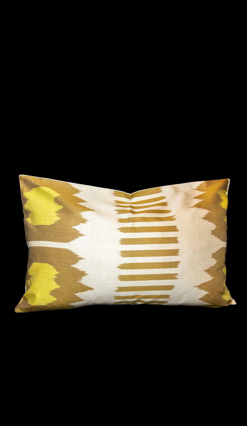 Ikat Pillowcover, Yellow & Gold