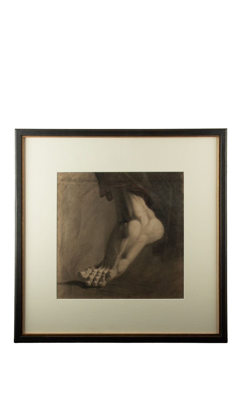 19th Century Framed Academic Study of a Flexed Foot
