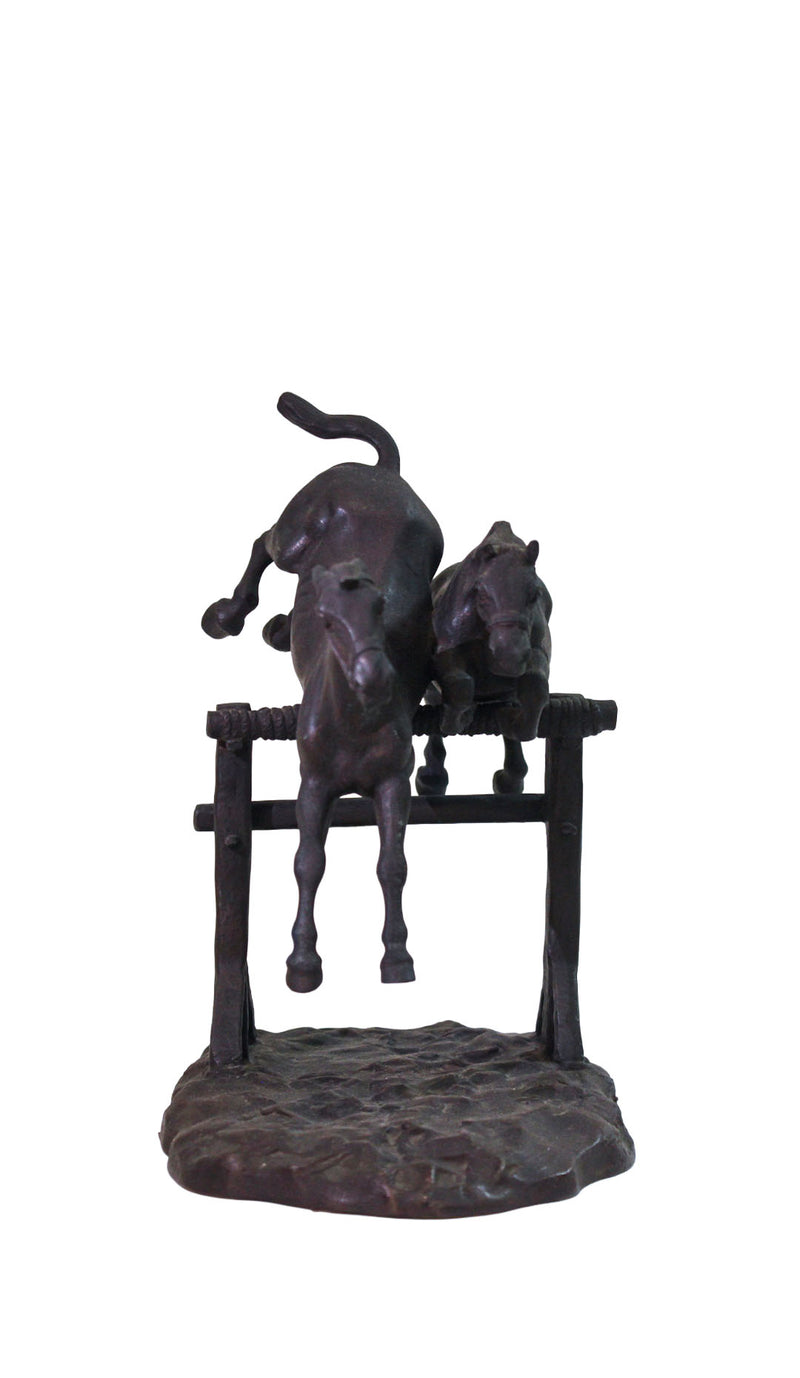 French Bronze Equestrian Group "A Question of Pride" After Constantin Cristesco