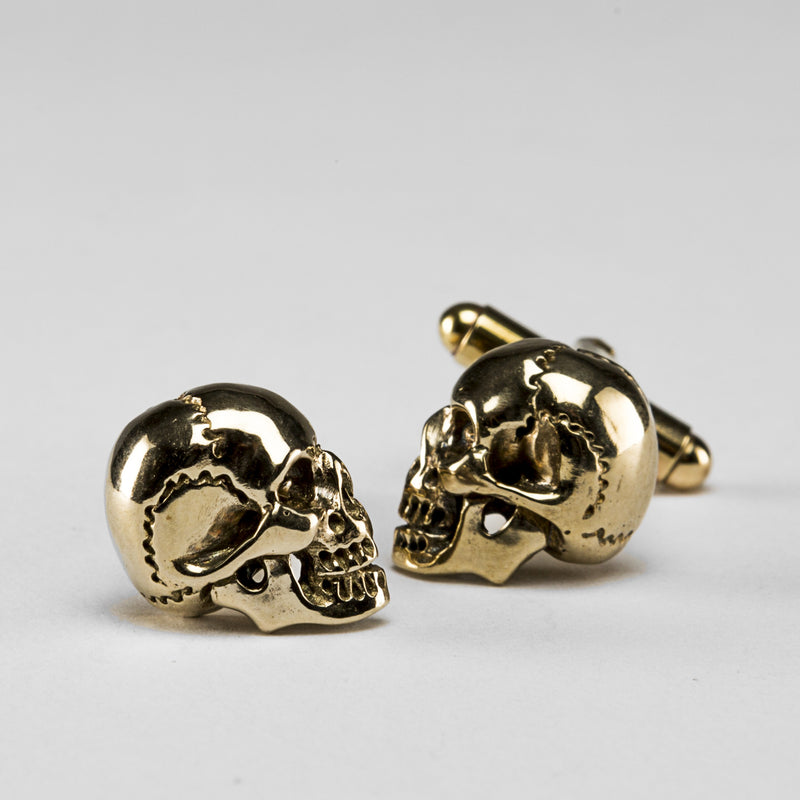 Brass Skull Cufflinks