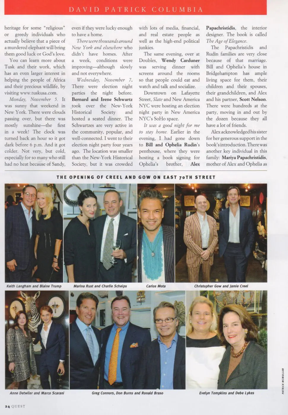 Opening of Creel and Gow