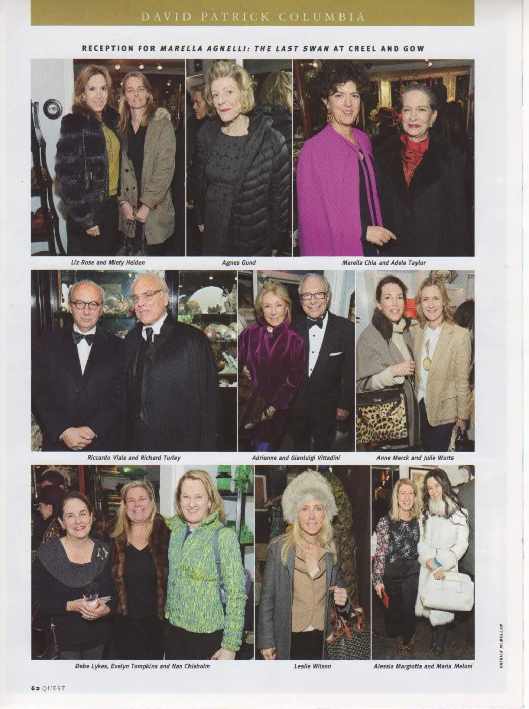 December, 08 2014 "a book signing reception for Marella Caracciolo Chia and her new book about her aunt Marella Agnelli"