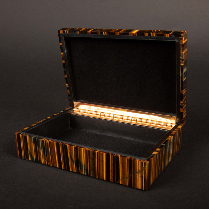Tiger's Eye Hinged Box