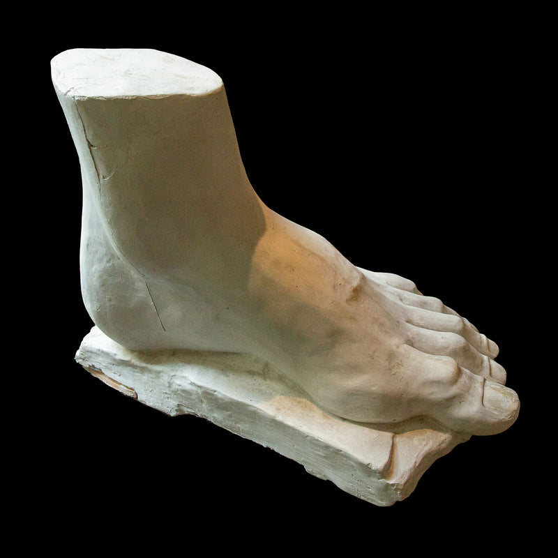 19th Century Colossal Plaster Foot Sculpture