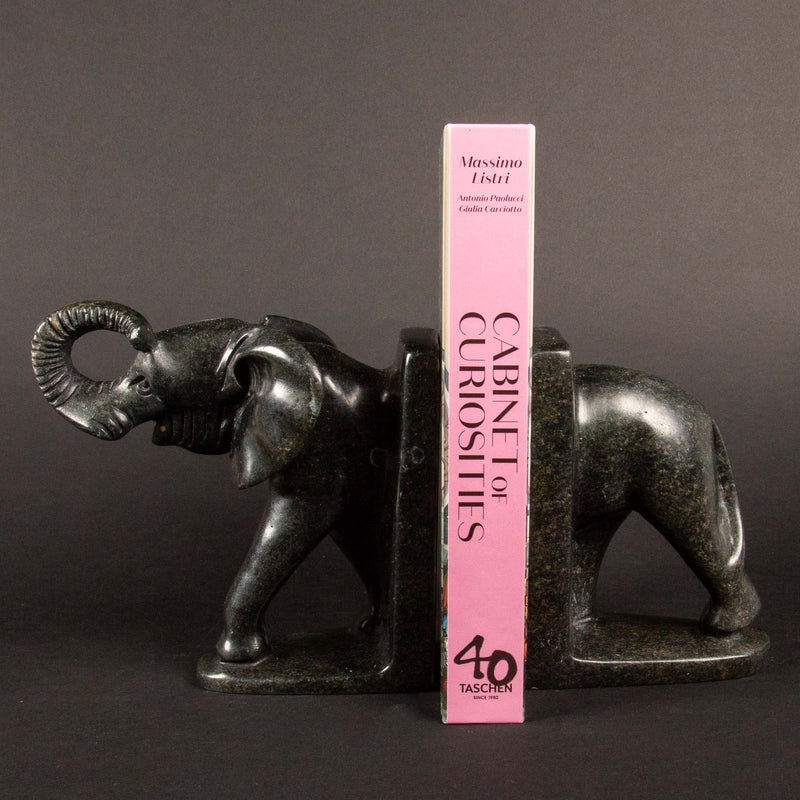 Soapstone Elephant Bookend