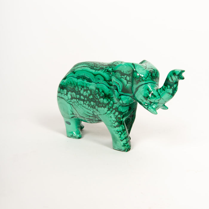 Malachite Elephant, 6"