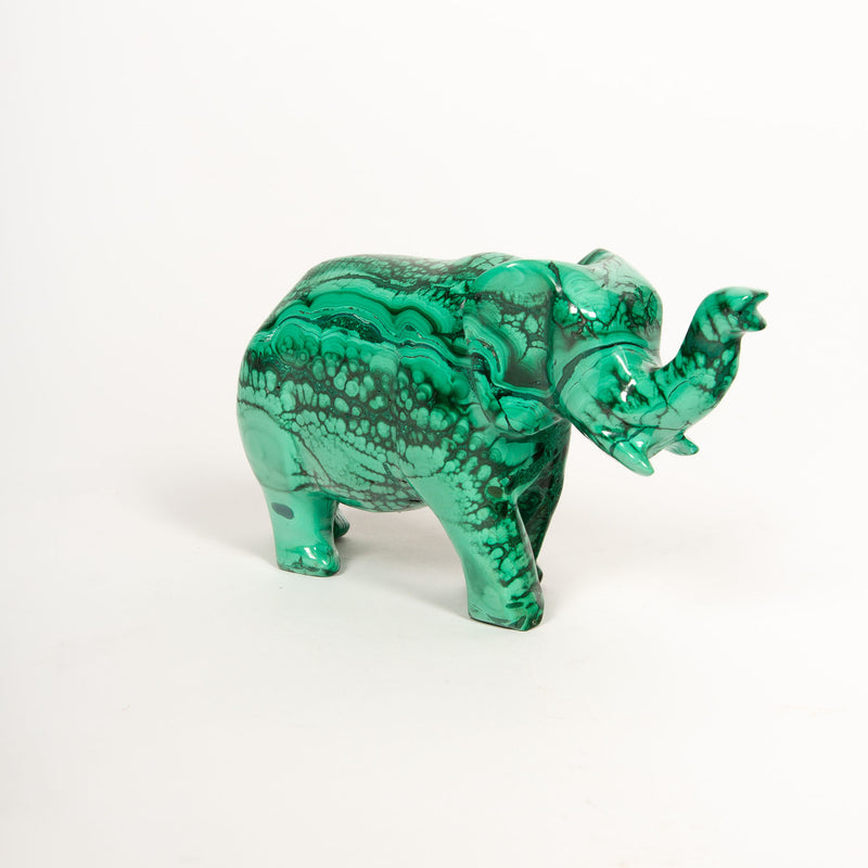 Malachite Elephant, 6"