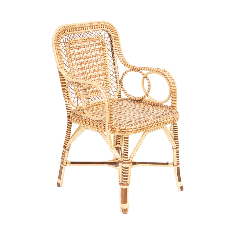 Brown Marshan Rattan Armchair by Creel and Gow