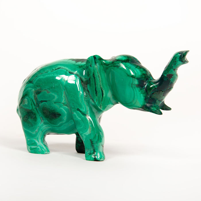 Malachite Elephant, 6"