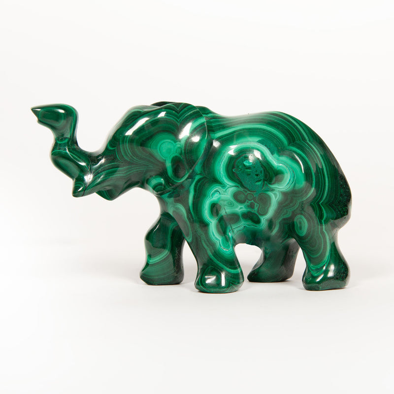 Malachite Elephant, 3.75"