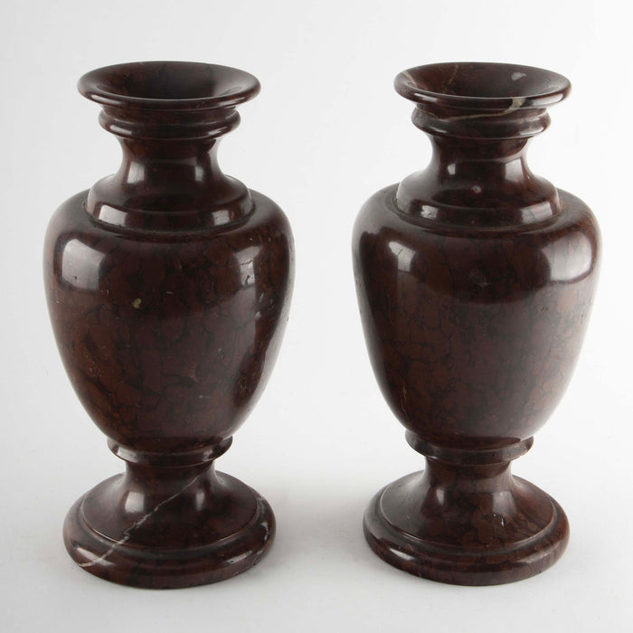 Pair of 19th C. Classical Marble Urns
