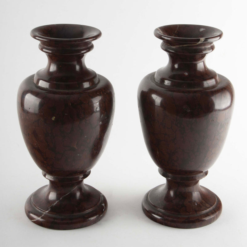 Pair of 19th C. Classical Marble Urns