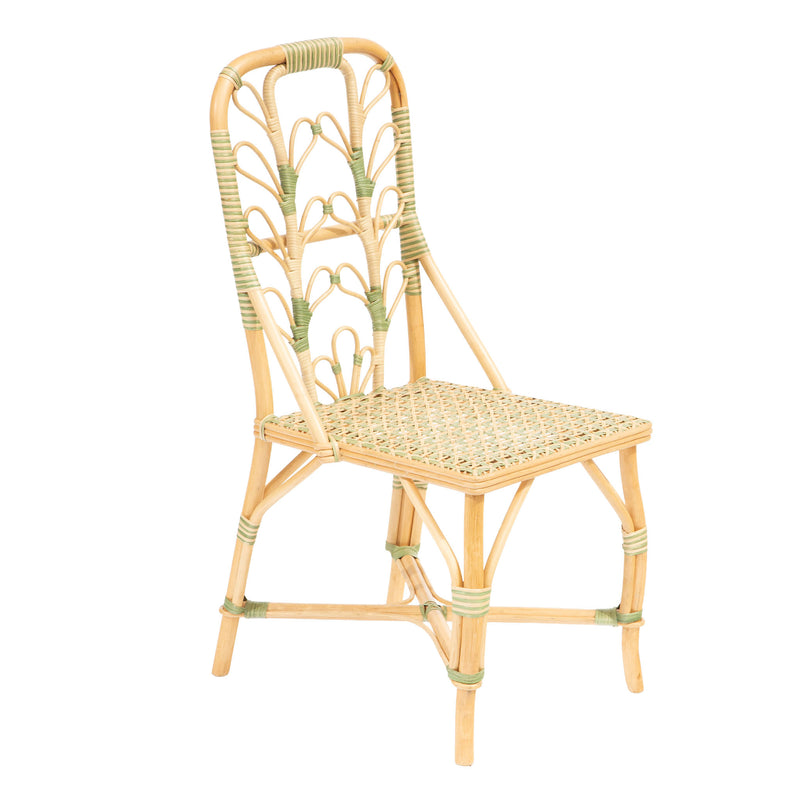 Sage Daisy Rattan Chair by Creel and Gow