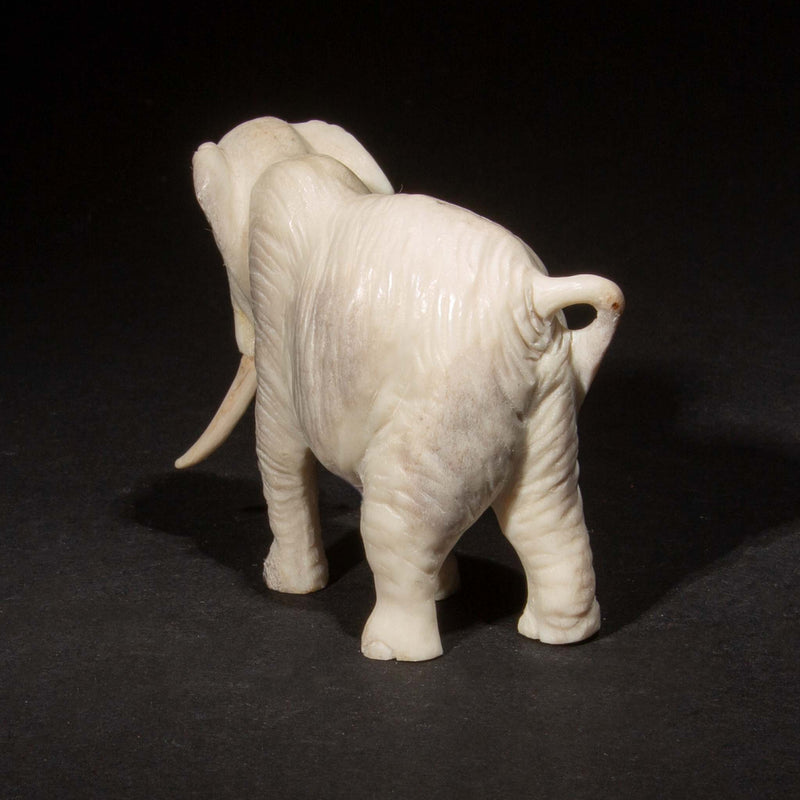 Hand Carved Moose Antler Elephant, 3"