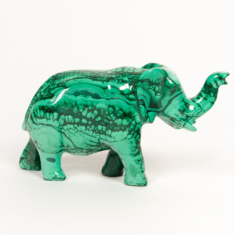 Malachite Elephant, 6"