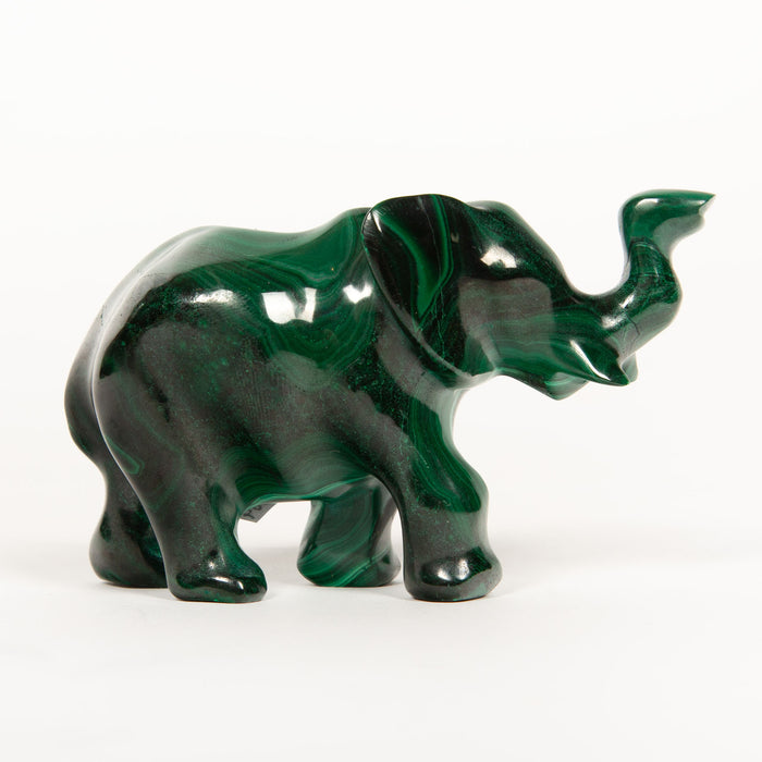 Malachite Elephant, 3.75"