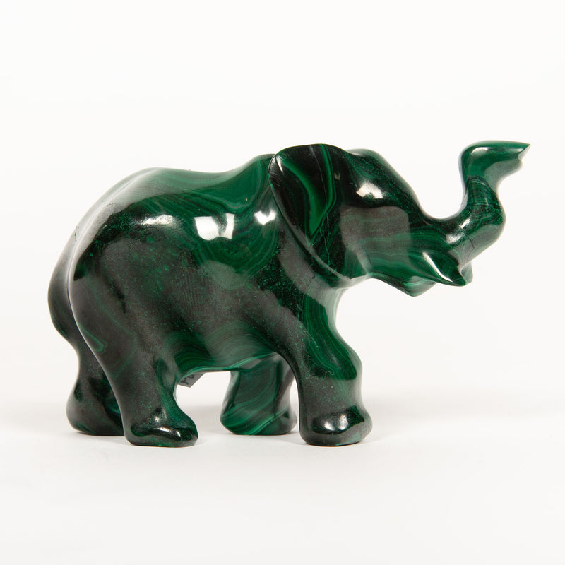Malachite Elephant, 3.75"