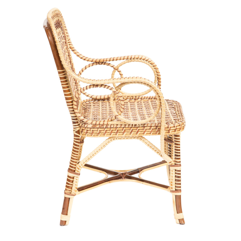 Brown Marshan Rattan Armchair by Creel and Gow