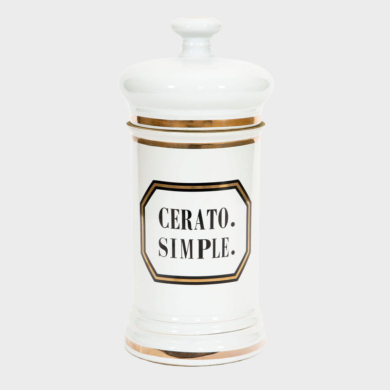 Set of Four Large 19th-Century Apothecary Jars, 18.5″ High, with Original Lids