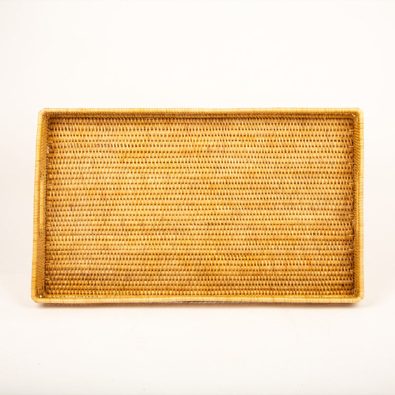 Knotted Rattan Rectangular Trays