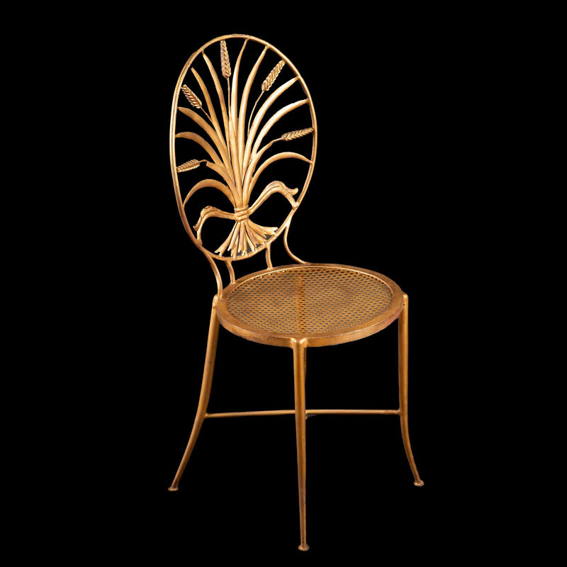 1960s Italian Wheat Back Chairs with Original Bistro Table by S. Salvadori