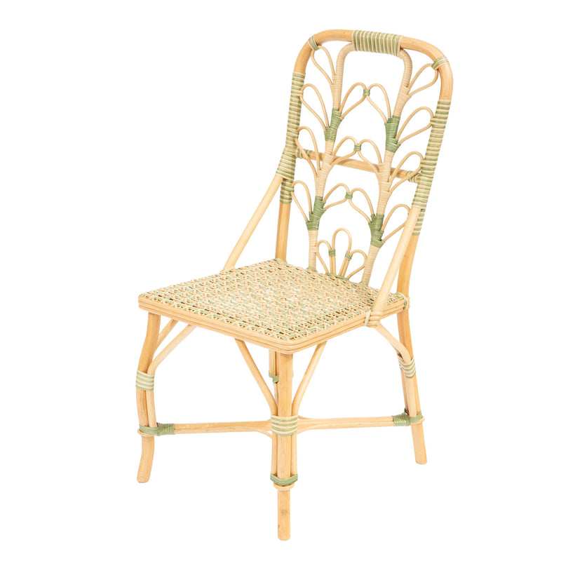 Sage Daisy Rattan Chair by Creel and Gow