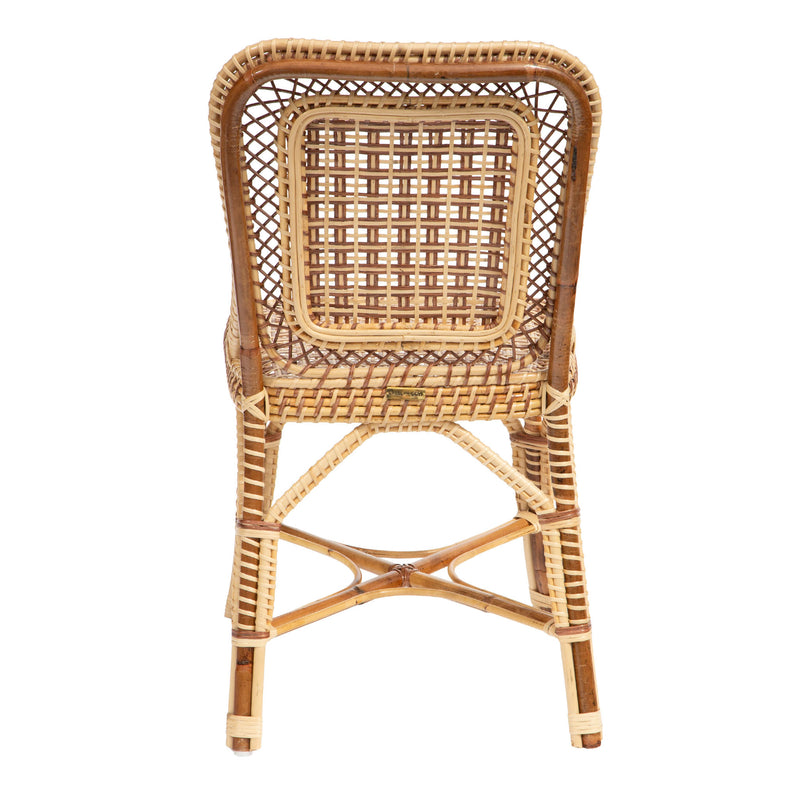 Brown Marshan Rattan Side Chair by Creel and Gow
