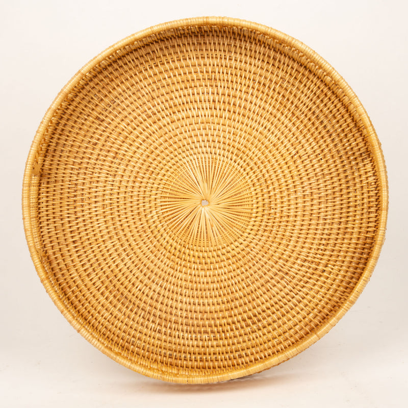 Rattan Knotted Round Tray