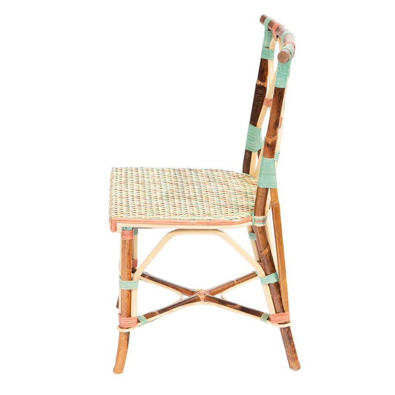 Dark Framed Juliette Rattan Chair by Creel and Gow