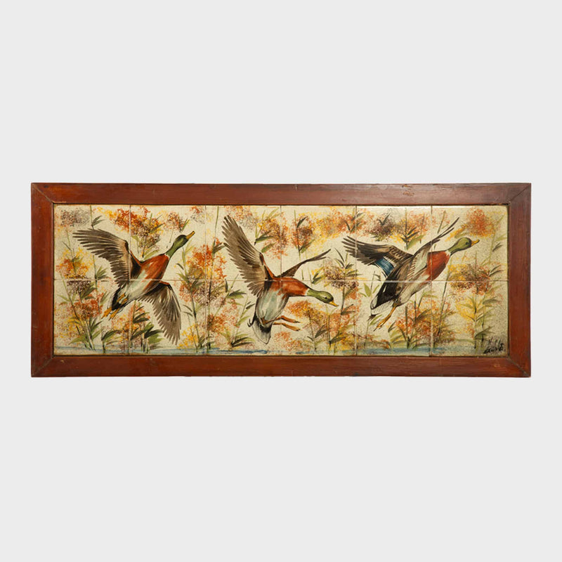 Hunting Scenes in Ceramic: A Set of Eight Mid-Century Panels