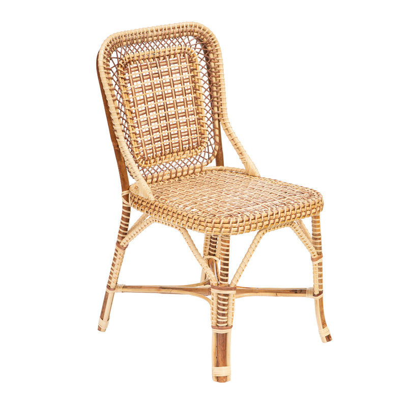 Brown Marshan Rattan Side Chair by Creel and Gow