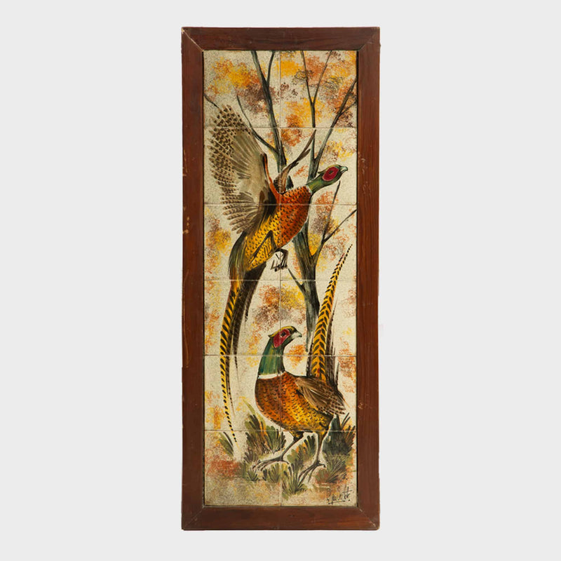 Hunting Scenes in Ceramic: A Set of Eight Mid-Century Panels