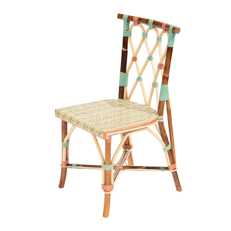 Dark Framed Juliette Rattan Chair by Creel and Gow