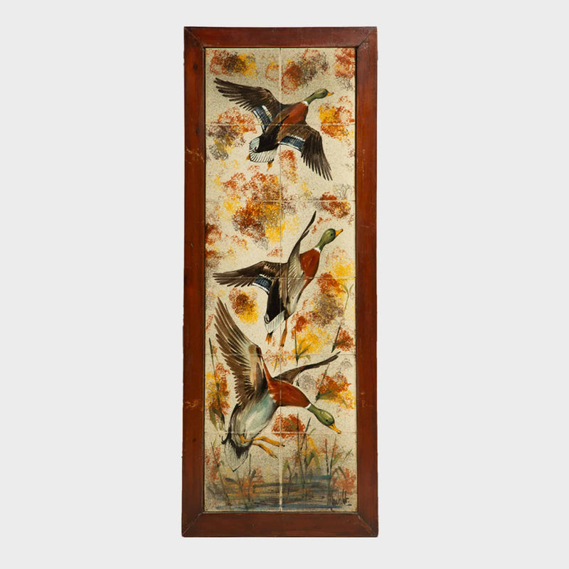 Hunting Scenes in Ceramic: A Set of Eight Mid-Century Panels