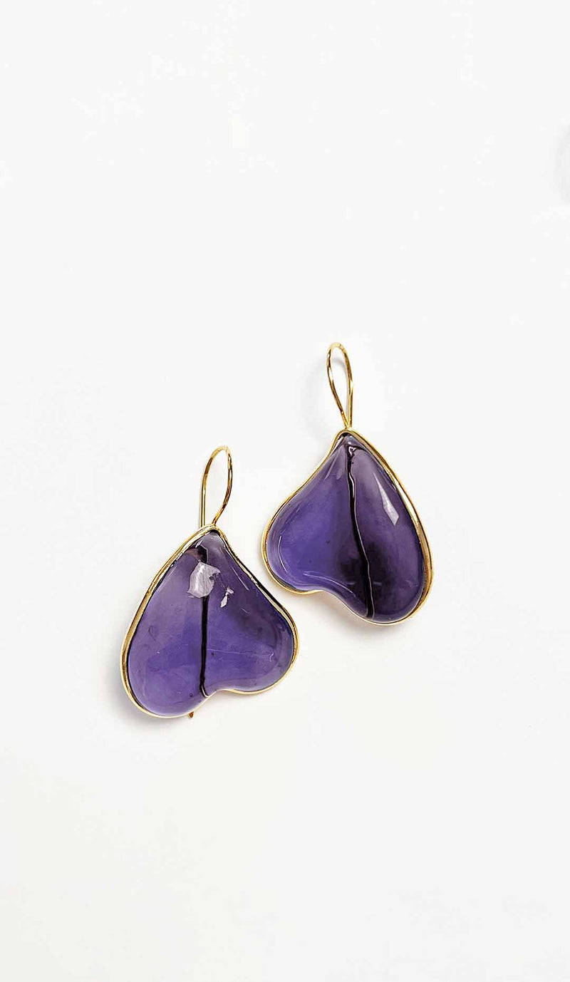 Clover Earrings, Orchid