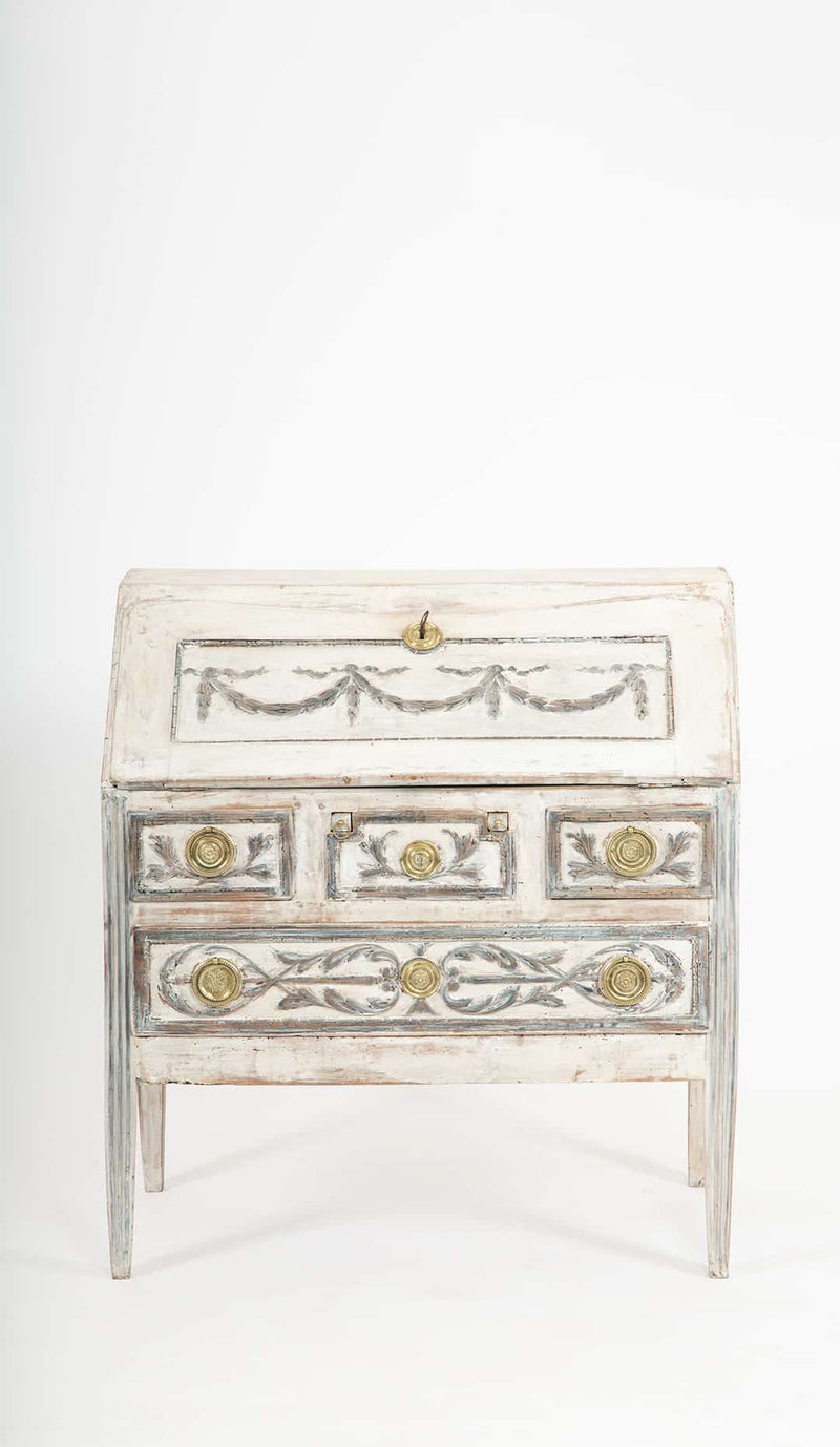 The Writer’s Corner: 18th C French Slant Top Desk w/ Gilt Hardware