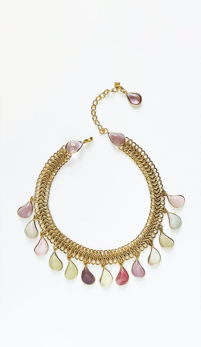 Loulou De La Falaise Teardrop Short Necklace, Beige