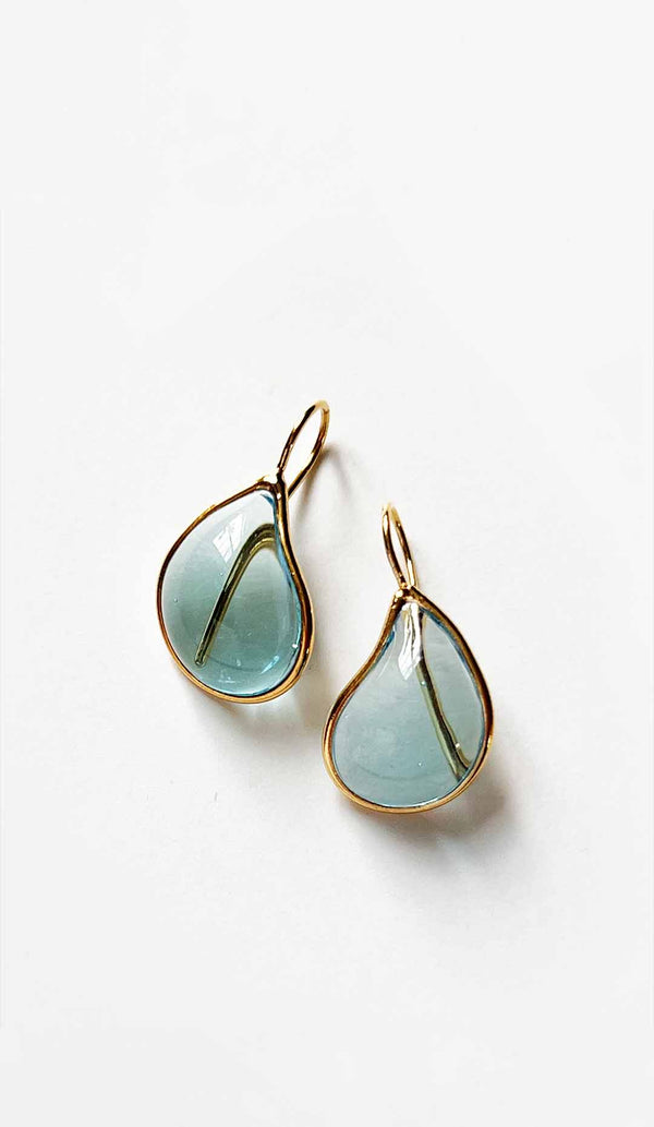 Loulou de la Falaise Teardrop Earrings, Aqua