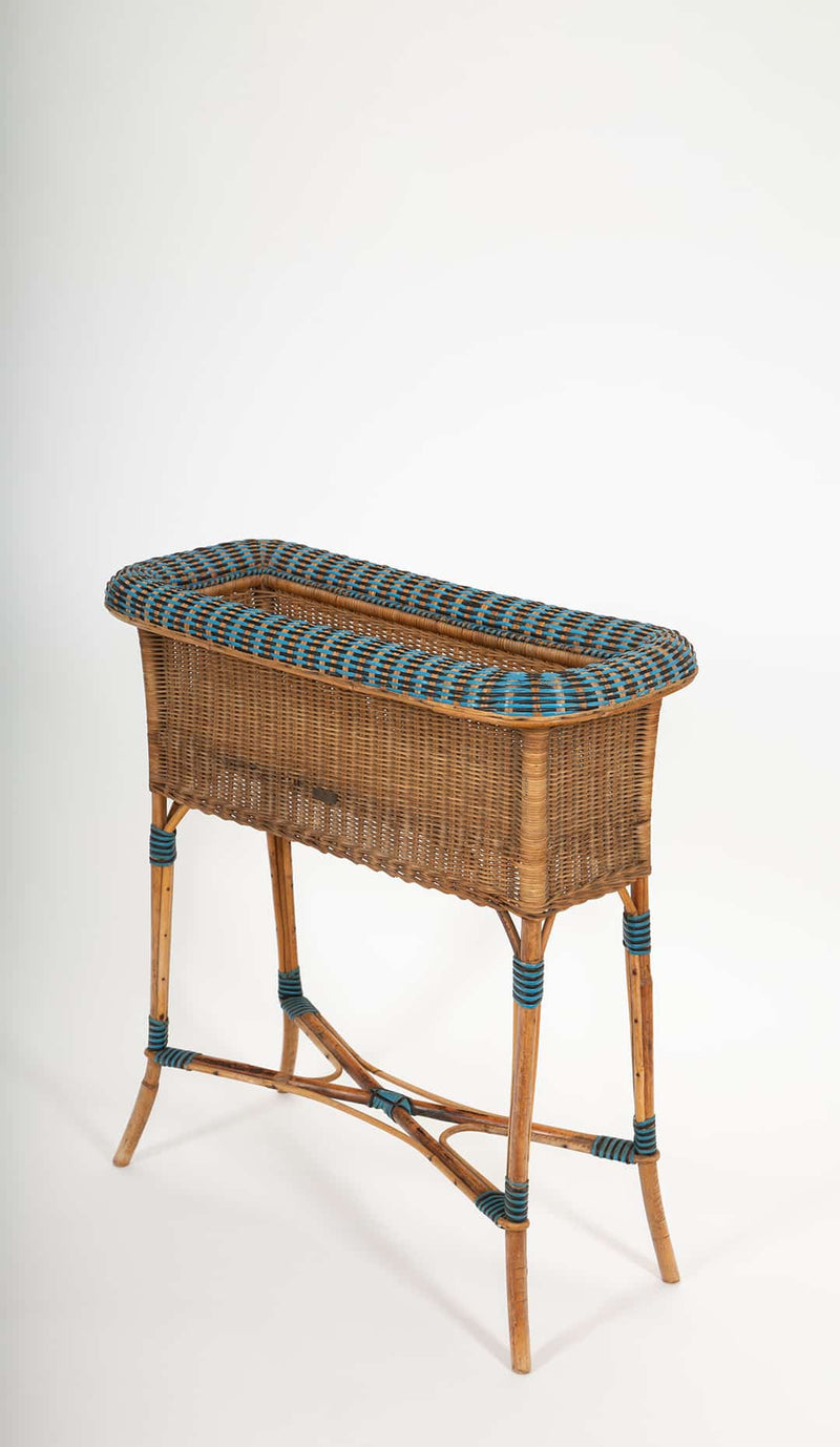 20th Century French Rattan Rectangular Planter