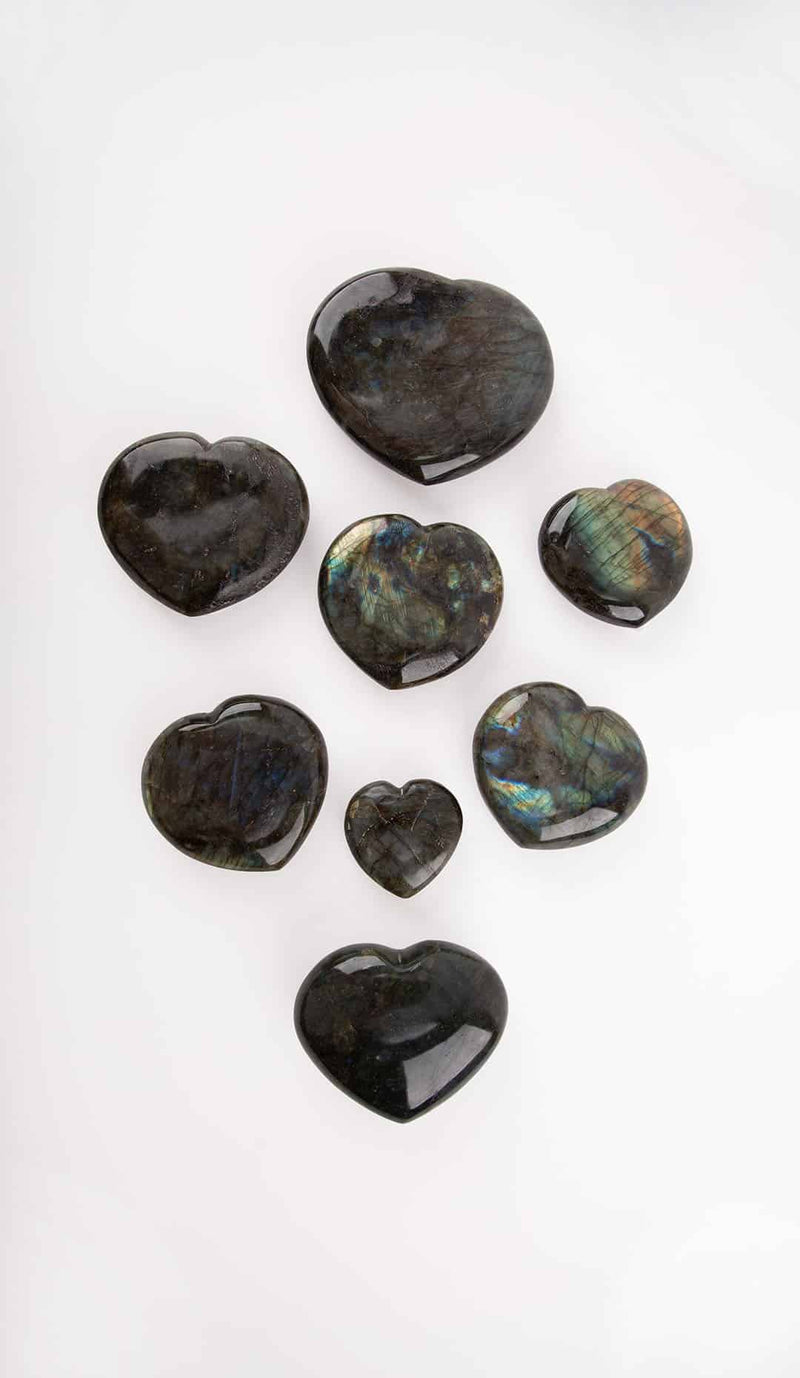 Labradorite Hearts